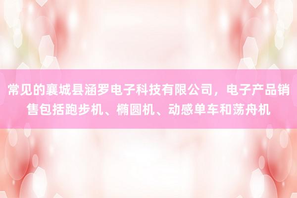 常见的襄城县涵罗电子科技有限公司,电子产品销售包括跑步机、椭圆机、动感单车和荡舟机